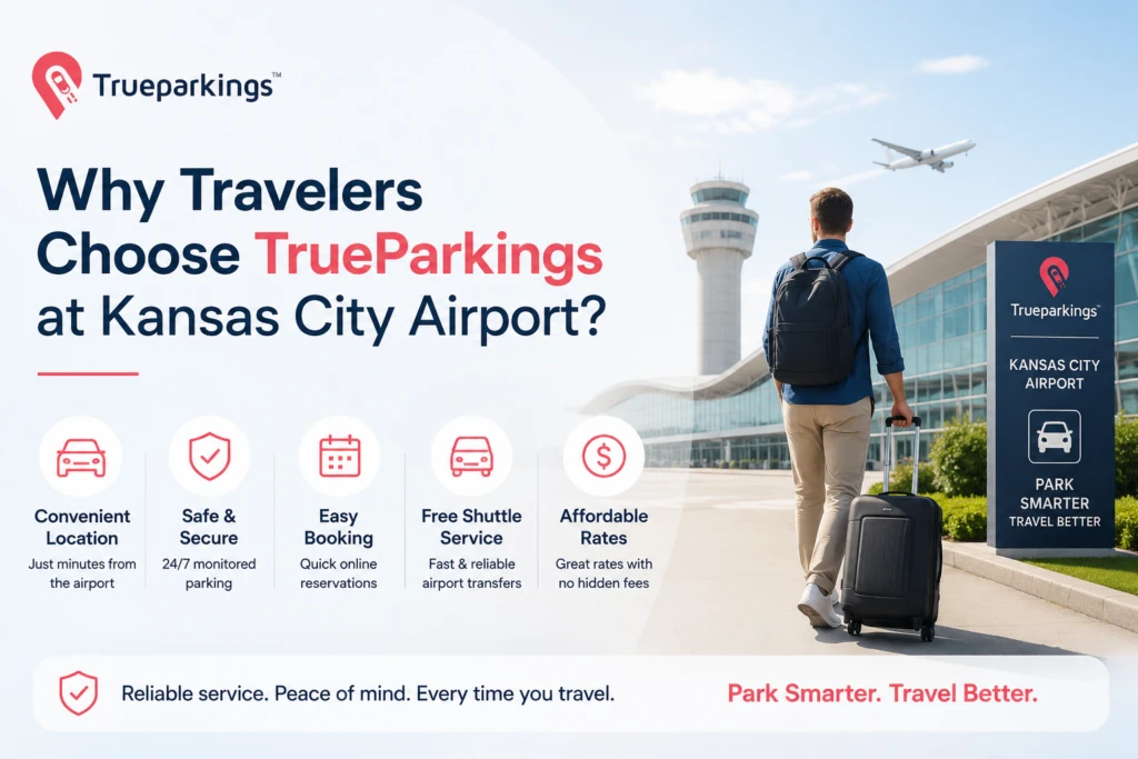 Trueparkings: Kansas City International Airport (KCI/MCI) | Why Travelers Choose TrueParkings at Kansas City Airport?
